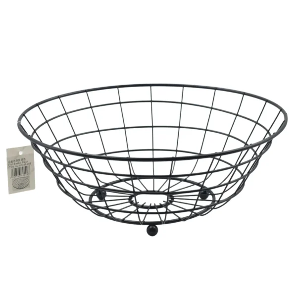 Metal Wire Fruit Basket - Open Storage Bowl for Kitchen & Countertop AY389-009