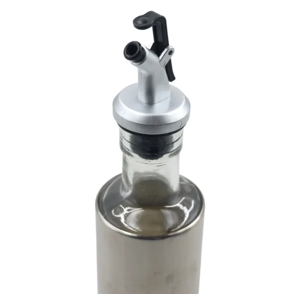 300ml Glass Oil Dispenser Bottle with Stainless Steel Sleeve AY097-645