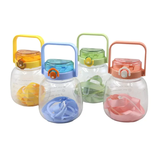 1.3L Water Bottle with Straw, Handle & Carry Strap AY230-009