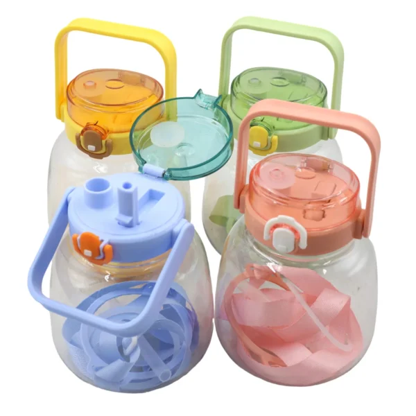 1.3L Water Bottle with Straw, Handle & Carry Strap AY230-009