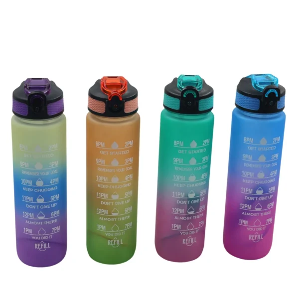 1L Motivational Water Bottle with Straw AY230-018