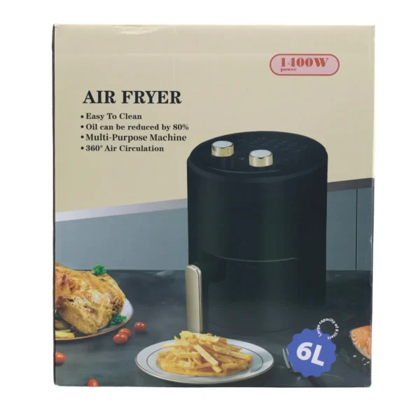Air fryer black 1400W 6L AY380-001/380-003