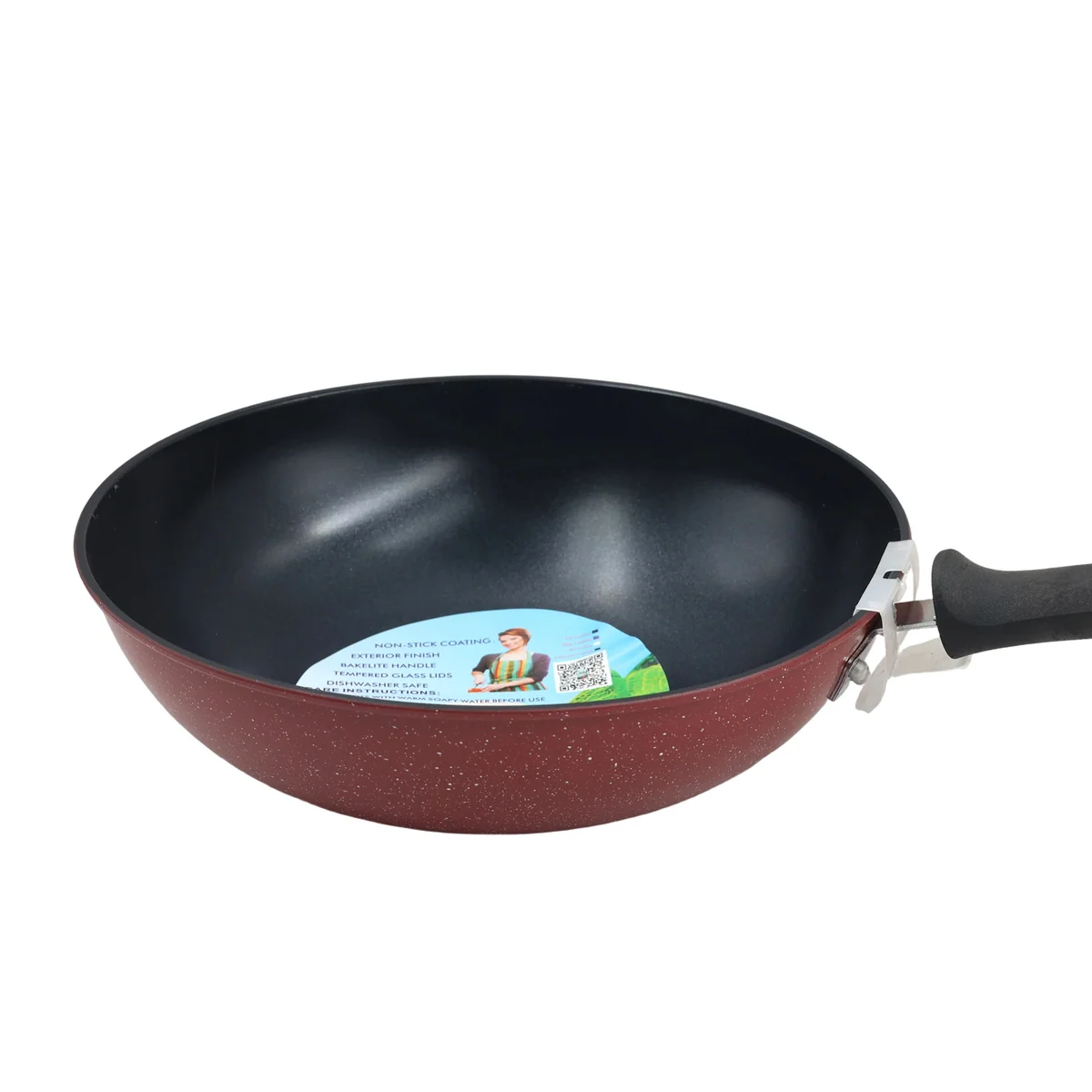 32cm Non-Stick Aluminium Wok AY086-005 - Image 2