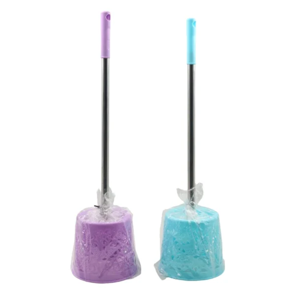 Toilet Brush with Decorative Holder - Assorted Colours Bathroom Cleaning Set AY047-015
