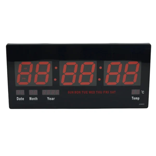 Digital LED Wall Clock with Calendar & Temperature Display AY060-034