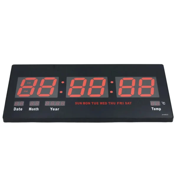 Digital LED Wall Clock with Calendar & Temperature Display AY060-034