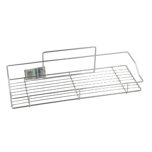 Rectangular Wall Mounted Bathroom Shelf 36cm, No Drill Adhesive Shower Storage Rack AY153-002