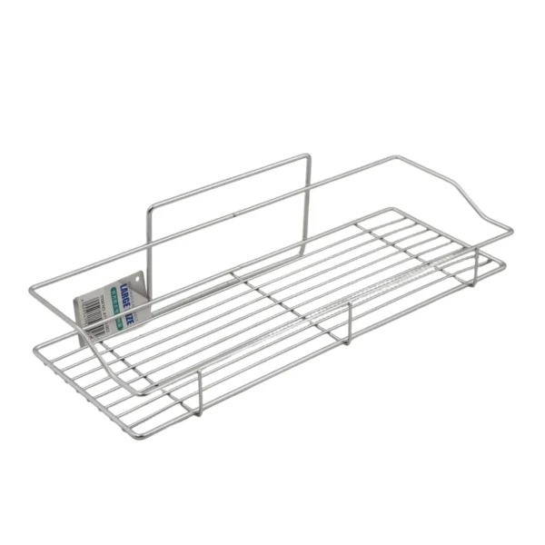 Rectangular Wall Mounted Bathroom Shelf 36cm, No Drill Adhesive Shower Storage Rack AY153-002