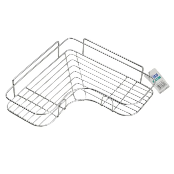Wall Mounted Bathroom Storage Rack, No Drill Adhesive Shower Shelf AY153-011