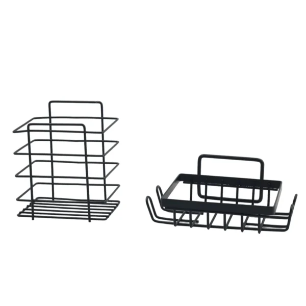 3-Piece Wall Mounted Bathroom Storage Rack Set, No Drill Adhesive Shower Caddy & Organiser AY389-022