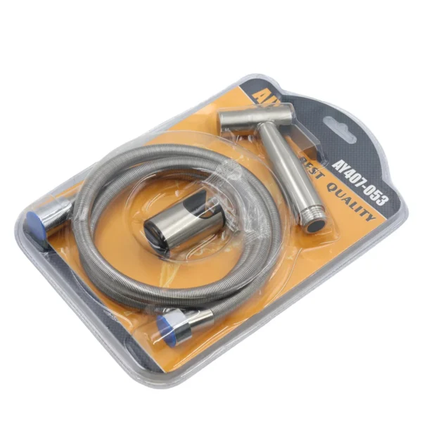 AIYI Handheld Bidet Sprayer Set with 1.2m Hose, Stainless Steel Toilet Spray Kit AY407-053