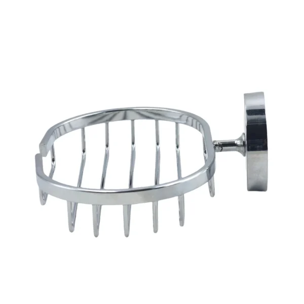AIYI Wall Mounted Soap Holder, Chrome Bathroom Soap Rack with Screws AY406-031