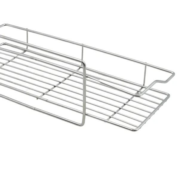 Rectangular Wall Mounted Bathroom Shelf 30cm, No Drill Adhesive Shower Storage Rack AY153-003