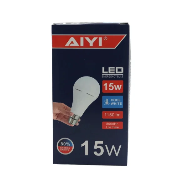AiYi LED Emergency Bulb 165-265V 6500k 15W B22 AY398-057