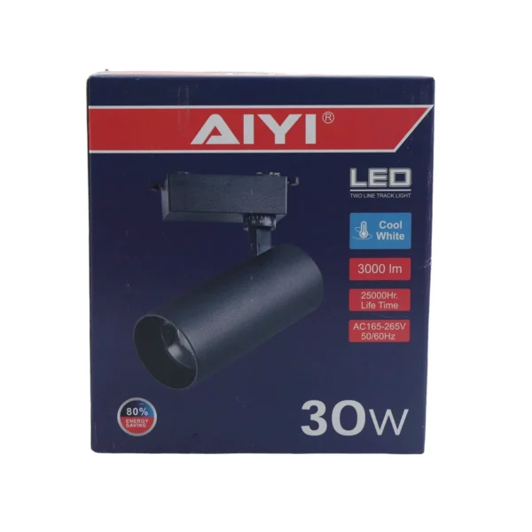 TWO LINE TRACK LIGHT BLACK 30W AY398-062