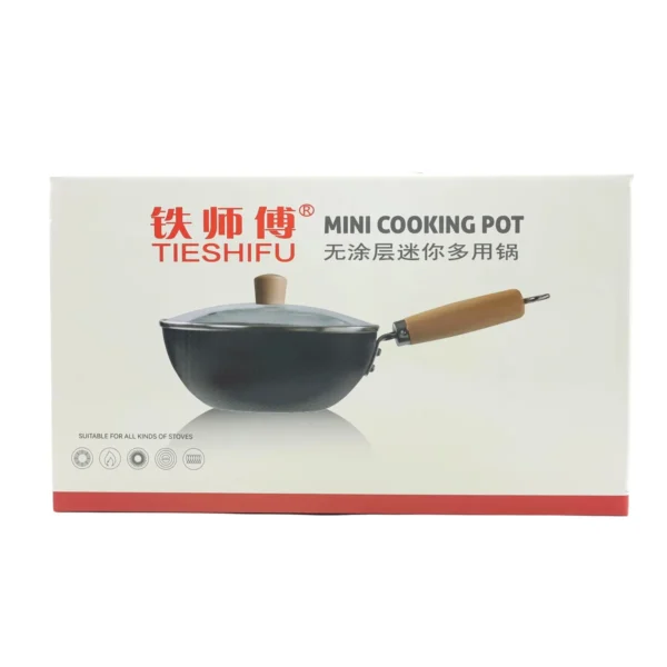 TIESHIFU 20cm Mini Cooking Pot with Glass Lid AY129-018