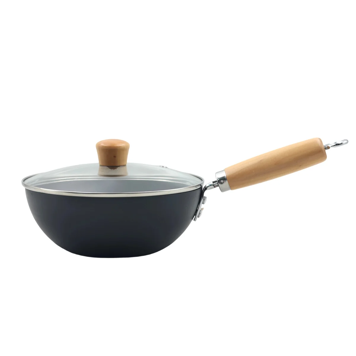 TIESHIFU 20cm Mini Cooking Pot with Glass Lid AY129-018