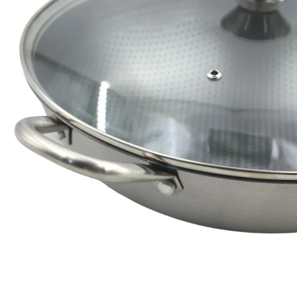 AIYI Stainless Steel Wok with Lid 32cm AY129-026