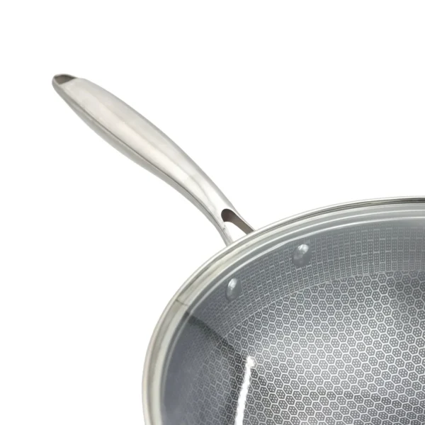 AIYI Stainless Steel Wok with Lid 32cm AY129-026