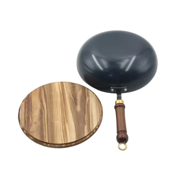 26cm Deep Belly Wok Pot with Wooden Lid AY129-019