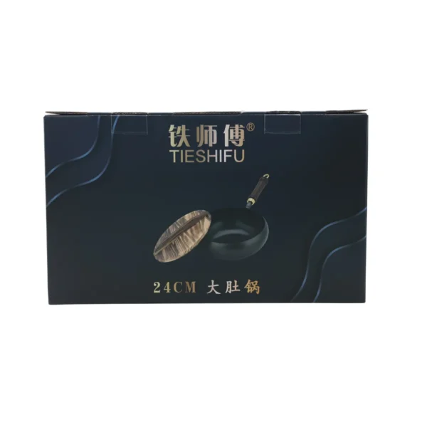 24cm Deep Belly Wok Pot with Wooden Lid AY129-020