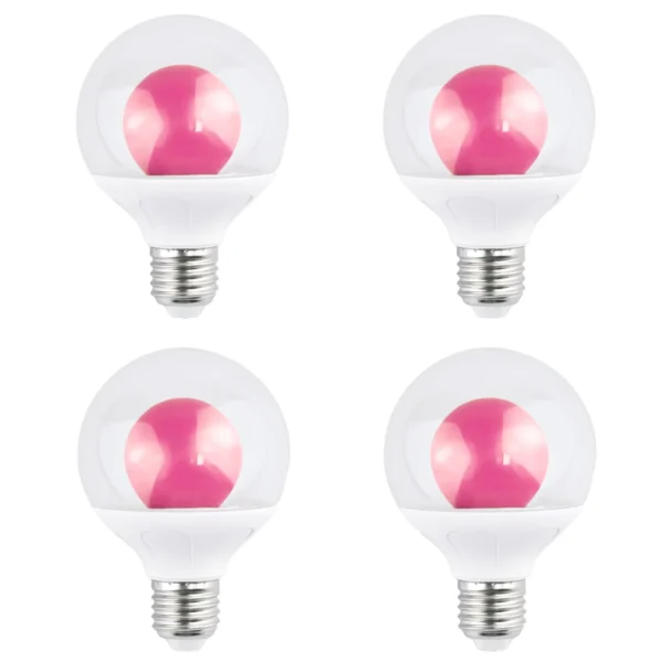 (4-Pack) AIYI 5W A80 Decorative LED Globe Bulb Pink AY398-095