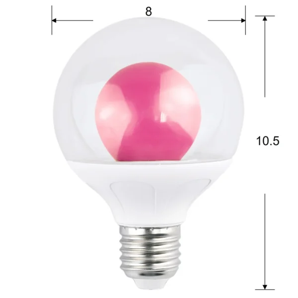 (4-Pack) AIYI 5W A80 Decorative LED Globe Bulb Pink AY398-095