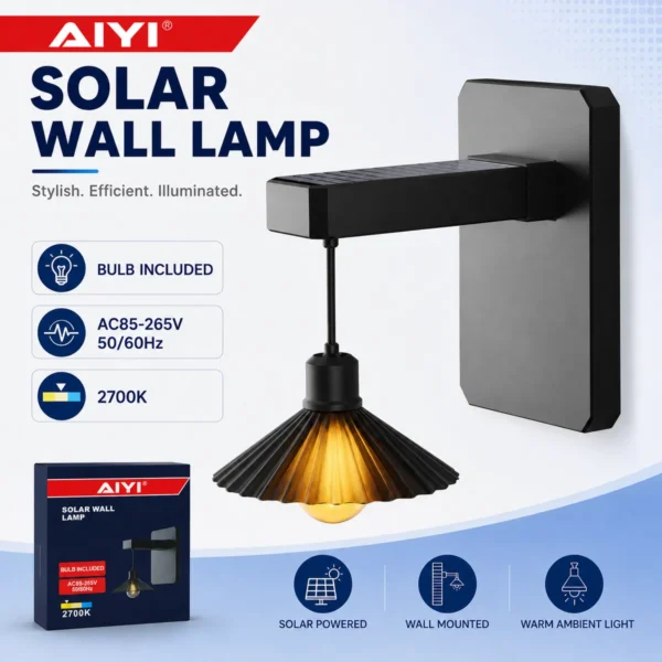 AIYI Solar Wall Lamp 10W 2700K Warm White AY398-047