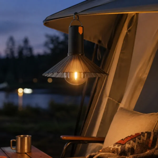AIYI 4 Piece Rechargeable LED Camping Light, Hanging Tent Lights Grey AY398-045