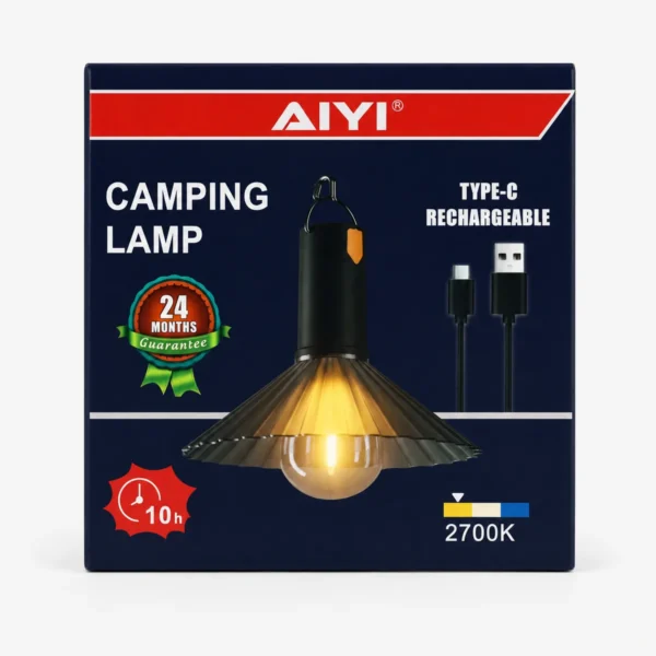 AIYI 4 Piece Rechargeable LED Camping Light, Hanging Tent Lights Grey AY398-045
