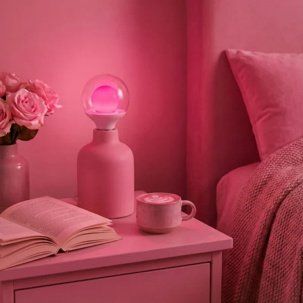 (4-Pack) AIYI 5W A80 Decorative LED Globe Bulb Pink AY398-095