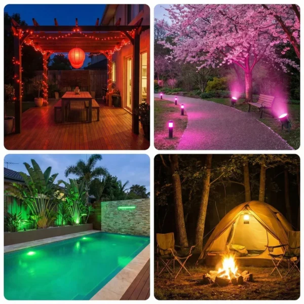 (4-Pack) AIYI 5W A80 Decorative LED Globe Bulb Multi-colour AY398-096