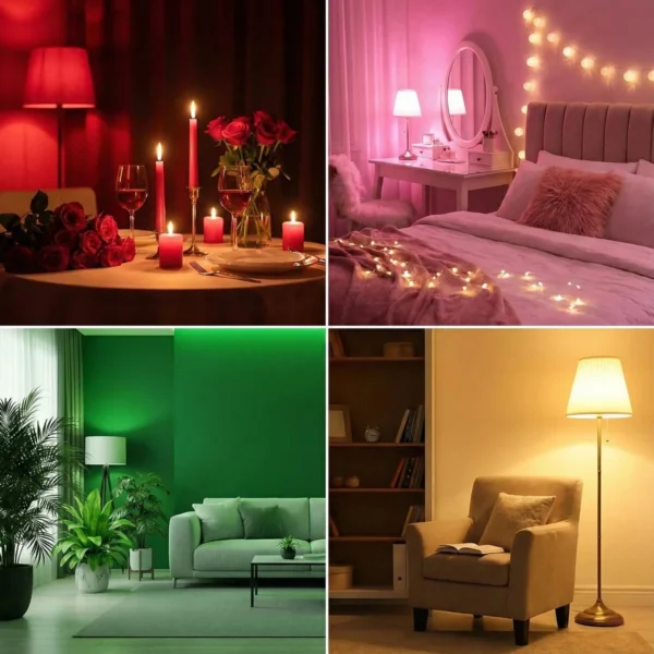 (4-Pack) AIYI 5W A80 Decorative LED Globe Bulb Multi-colour AY398-096