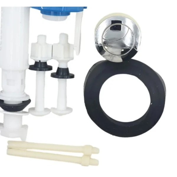 Bottom Fill Toilet Cistern Flush Mechanism Kit - Dual Flush Top Push Button with Inlet Valve AY172-004