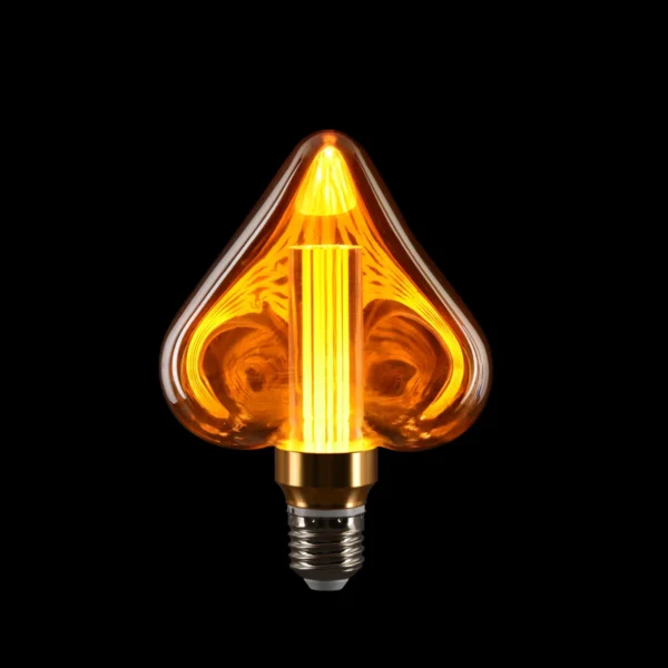 AIYI LED Heart-Shaped Decorative Filament Bulb D-XX-110 – 3W E27 Extra Warm 2000K AY398-007