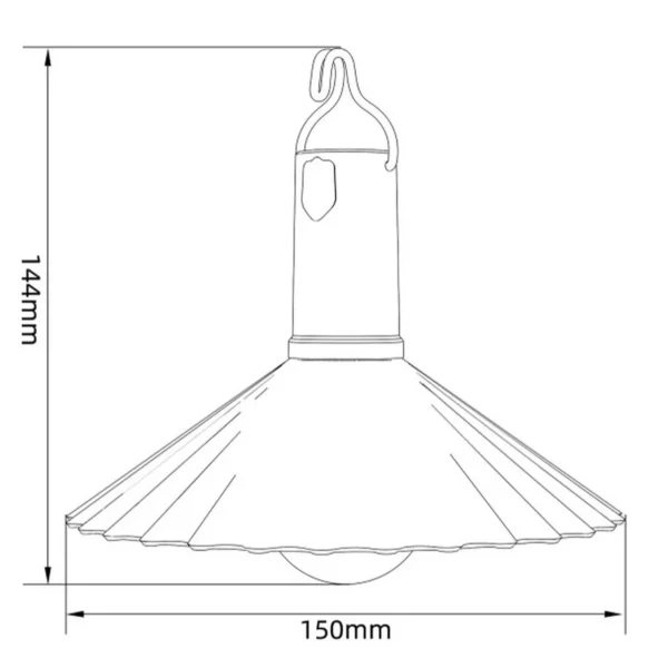 AIYI 4 Piece Rechargeable LED Camping Light, Hanging Tent Lights Grey AY398-045