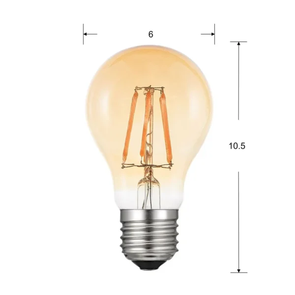 10-Pack AIYI LED Globe Bulb A60 – 4W E27 Warm White 2700K AY398-003