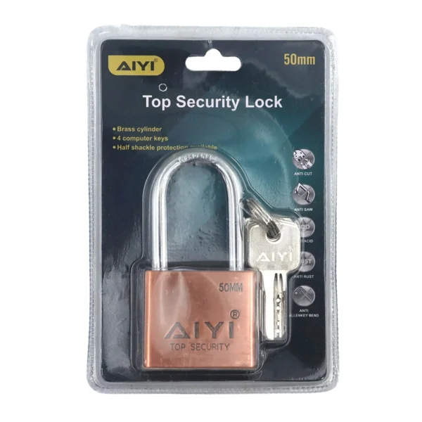 AIYI 50mm Heavy Duty Padlock with 4 Keys AY075-016