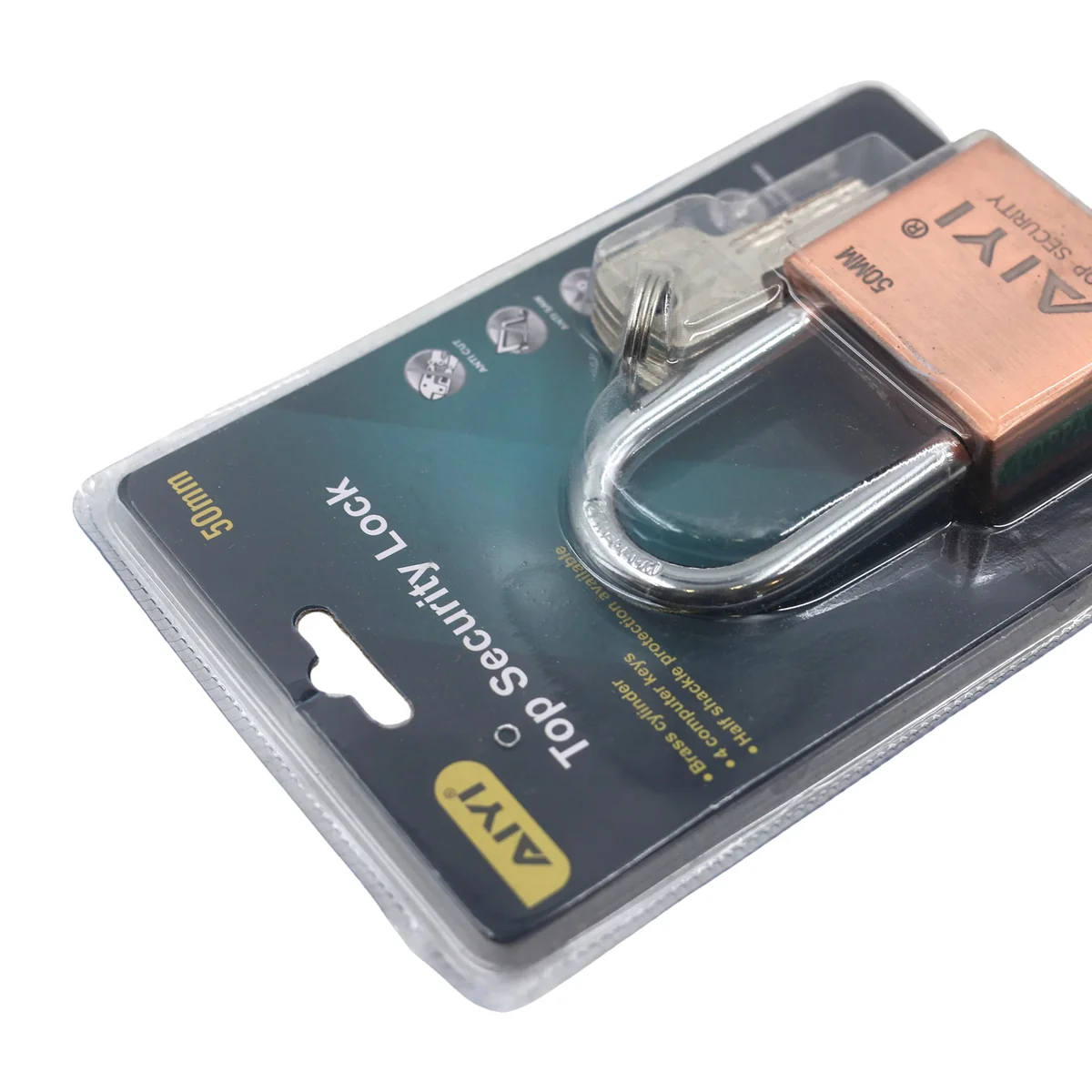 AIYI 50mm Heavy Duty Padlock with 4 Keys AY075-016 - Image 4