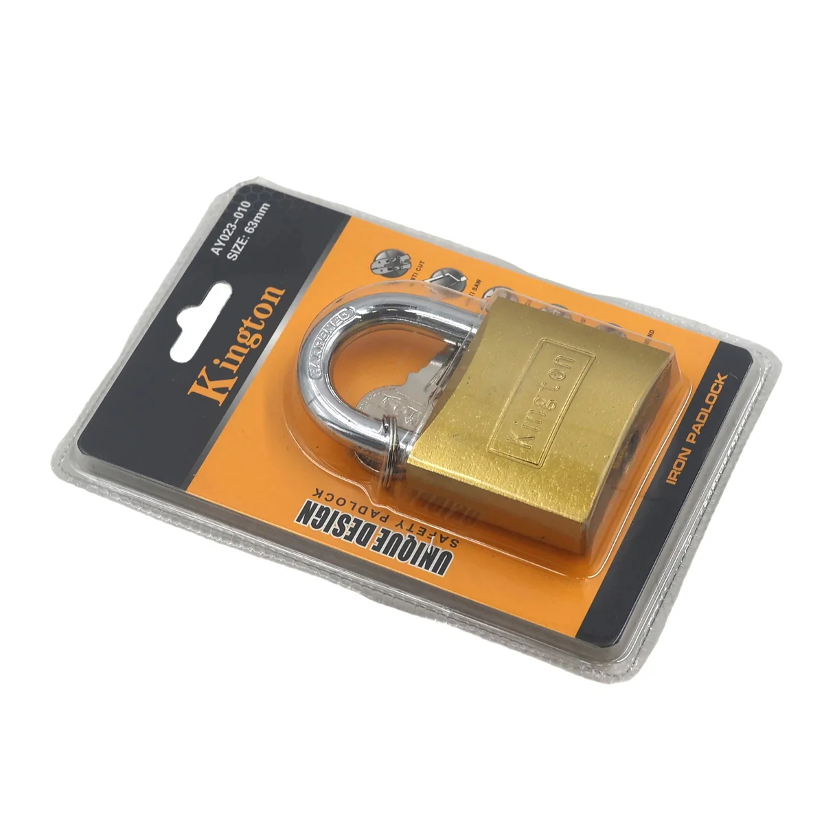 63mm Padlock with 3 Keys AY023-010 - Image 2