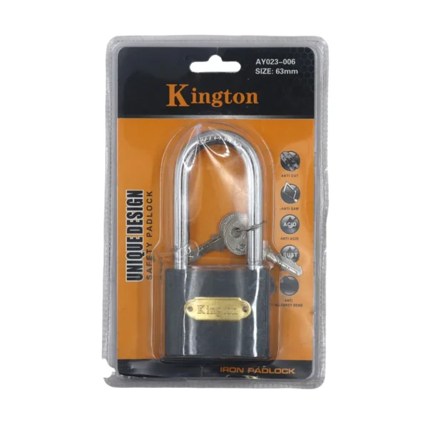 63mm Long Shackle Padlock with 2 Keys AY023-006