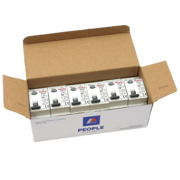 PEOPLE PID-63 50A 1P+N Earth Leakage Circuit Breakers - 6 Pack