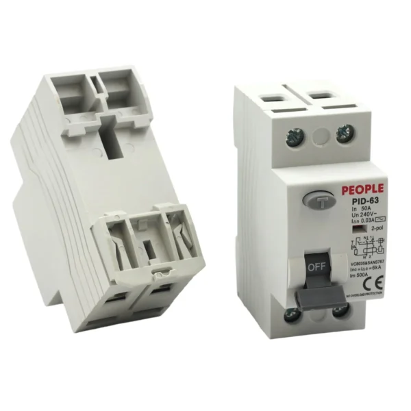 PEOPLE PID-63 50A 1P+N Earth Leakage Circuit Breakers - 6 Pack