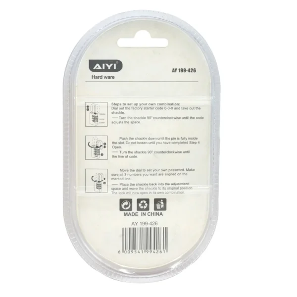 Aluminum material password lock purple AY199-426