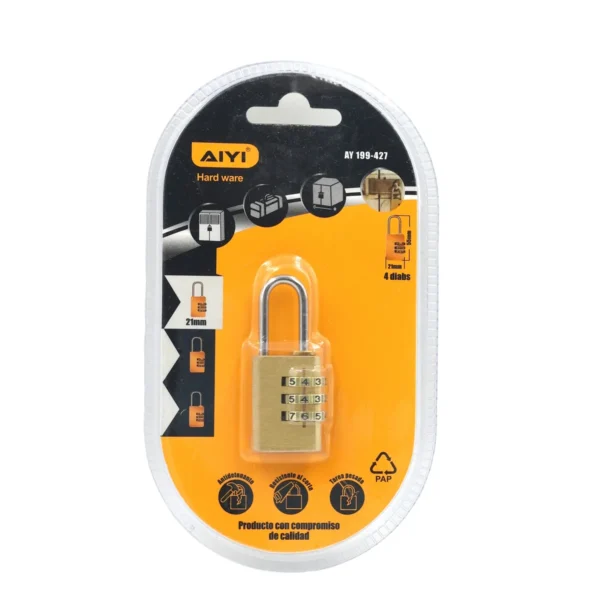 Copper material password lock gold AY199-427/213