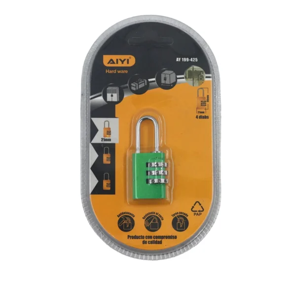 Aluminum material password lock black AY199-425