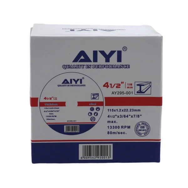AIYI 115mm Stainless Steel Cutting Disc 115mm x 1.2mm - 50 Pack AY295-001