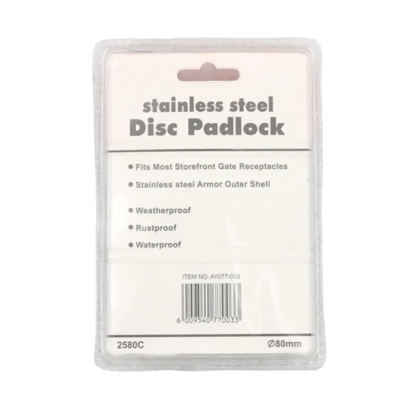 Disc Pad lock 80" Red AY077-003