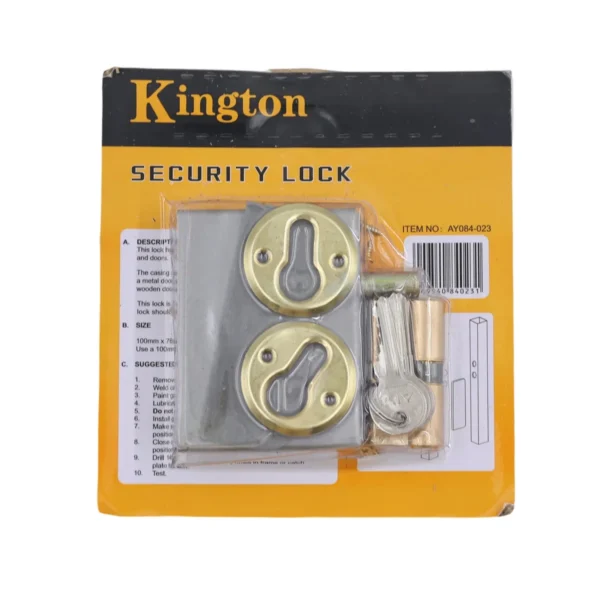 Kington Heavy-Duty Security Gate Lock with Cylinder & Keys AY084-023
