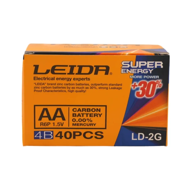 Leida Super Energy AA Batteries - 10 Pack of 4 | 40 Batteries Total